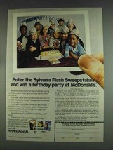 1978 Sylvania Blue Dot Flash Bulbs Ad - McDonald&#39;s - £14.61 GBP