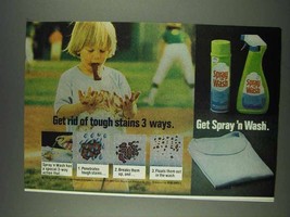 1978 Spray &#39;n Wash Ad - Get Rid Of Tough Stains - £14.52 GBP