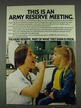 1978 U.S. Army Reserve Ad - This is An Army Meeting - £14.54 GBP