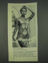1978 Victoria's Secret Satin Sleep Teddy Ad - Ora Feder - $18.49