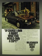 1978 Volkswagen Rabbit Ad - What Food Would Own a Copy? - £14.49 GBP