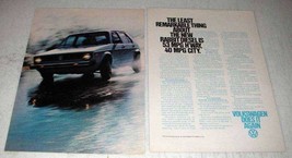 1978 Volkswagen Rabbit Diesel Ad - Least Remarkable - £14.55 GBP