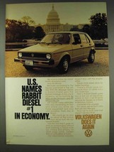 1978 Volkswagen Rabbit Diesel Ad - #1 In Economy - £14.55 GBP