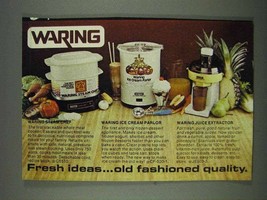 1978 Waring Steam Chef and Ice Cream Parlor Ad - £14.78 GBP