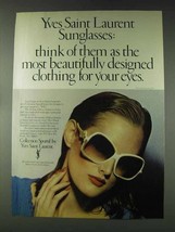 1978 Yves Saint Laurent Sportif Sunglasses Ad - $18.49