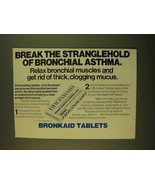 1979 Bronkaid Tablets Ad - Break The Stranglehold - £14.78 GBP