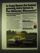 1979 Dodge Pickup Truck Ad - Craig Beane Dairy Farmer - £14.76 GBP