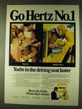 1979 Hertz Rent-a-car Ad - In Driving Seat Faster - £14.78 GBP