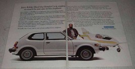 1979 Honda Civic CVCC Ad - Jerry Kibler put in Airplane - $18.49