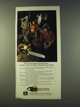 1979 John Deere 50V Chain Saw Ad - Folks Who Appreciate - $18.49