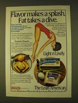 1979 Kraft Light n&#39; Lively Cheese Product Ad - Splash - £14.45 GBP
