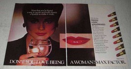1979 Max Factor Colorfast Long Lasting Lipstick Ad - $18.49