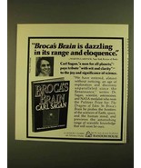 1979 Random House Ad - Broca&#39;s Brain by Carl Sagan - £14.52 GBP