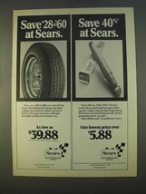 1979 Sears Steel Belted Radial Tires and Shocks Ad - £14.60 GBP