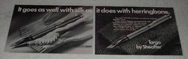 1979 Sheaffer Targa Pen Ad - With Silk as Herringbone - $18.49