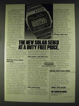 1979 Sharper Image Seiko Solar Watch Ad - Duty Free - £14.44 GBP