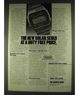 1979 Sharper Image Seiko Solar Watch Ad - Duty Free - £14.78 GBP
