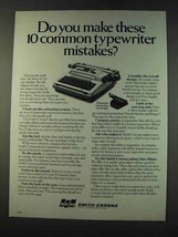 1979 Smith-Corona Portable Typewriter Ad - 10 Mistakes - $18.49