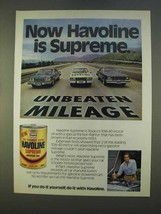 1979 Texaco Havoline Supreme 10W-40 Motor Oil Ad - £14.54 GBP