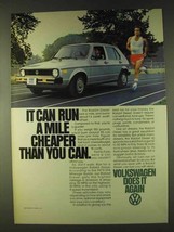1979 Volkswagen Rabbit Diesel Car Ad - Run a Mile - £14.73 GBP