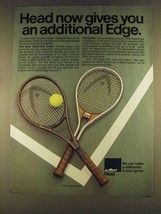 1980 AMF Head Graphite Edge and Edge Tennis Racquets Ad - $18.49
