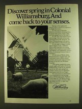1980 Colonial Williamsburg Virginia Ad - Your Senses - £14.54 GBP