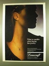 1980 Danecraft Silver Vermeil Pendant &amp; Earrings Ad - £14.54 GBP