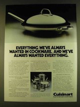 1980 Cuisinart Stainless Steel Cookware Ad - Wanted - £14.78 GBP