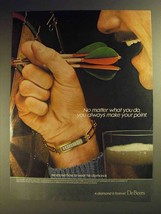 1980 De Beers Diamond Bracelet Ad - Make Your Point - £14.50 GBP