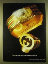 1980 Gucci Perfume Ad - Never Too Much Elegance - £14.45 GBP