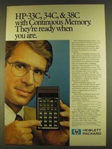 1980 Hewlett Packard HP-33C, 34C and 38C Calculators Ad - $18.49