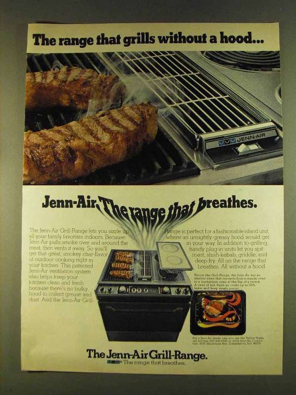 1980 Jenn-Air Grill-Range Ad - Grills Without a Hood - £14.61 GBP