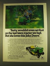 1980 John Deere 108 Lawn Tractor Ad - Betty Wouldn&#39;t - $18.49