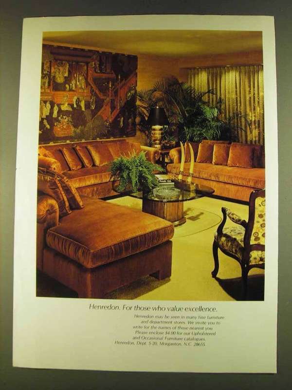 1980 Henredon Upholstered & Occasional Furniture Ad - $18.49