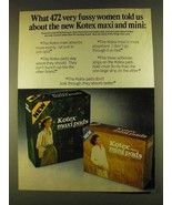 1980 Kotex Maxi Pads and Mini Pads Ad - 472 Fussy Women - £14.54 GBP