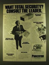 1980 Pinkerton Security Ad - Consult the Leader - £14.55 GBP