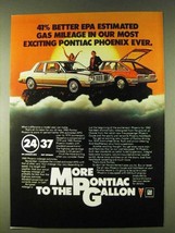 1980 Pontiac Phoenix Coupe and Hatchback Ad - $18.49