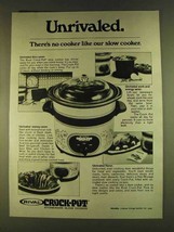 1980 Rival Crock-Pot Ad - Unrivaled - £14.76 GBP