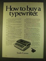 1980 Smith-Corona Electric Typewriter Ad - How to Buy - $18.49