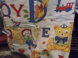 Raggedy Ann &amp; Andy Alphabet 36&quot; Cafe Curtain and Valance-Vintage - £7.86 GBP