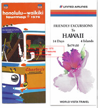 Hawaii Vintage Travel Map Tour 1976 Honolulu Waikiki Tour map no 61 - £19.54 GBP