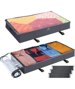 2 pcs Under Bed Storage Bag Container adjustable Dividers Clear Window Z... - $30.07 CAD