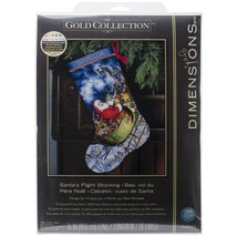 Gold CollectionCounted Cross Stitch Kit 16 Long-Santa's Flight Stocking 16 Ct. - $133.89 CAD