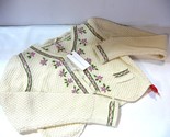 NWT Womens LoveShackFancy Flynn Crop Cardigan Sweater Purple Flower $495... - £198.10 GBP
