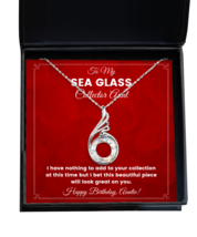 Sea Glass Collector Aunt Necklace Birthday Gifts - Phoenix Pendant Jewelry  - £39.70 GBP