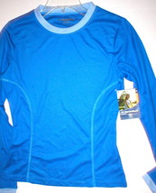 NWT NordicTrack Womens Whicking Top blue LS small - £11.98 GBP