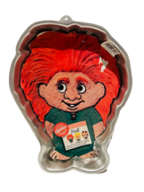 Wilton Cake Pan Metal Figure 1992 Troll 14Xll vtg orange hair sign ad gnome elf - £31.61 GBP