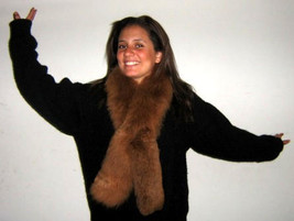 Alpaca pelt stola,brown fur scarf, cosy neckwarmer - £109.04 GBP