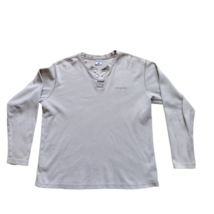 Columbia Mens Gray Regular Fit Long Sleeve Henley Button T Shirt Size XL... - $17.81