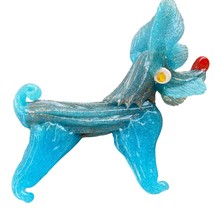 Vintage Murano Large Blue Dog Figurine Sculpture Venetian Art Glass Hand Blown - £296.76 GBP